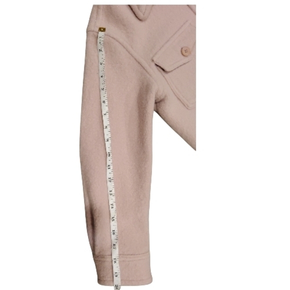 Wilfred Aritzia, Crop Shirt Jacket, 100% Merino Wool, Size S. Baby Pink. - Picture 14 of 15